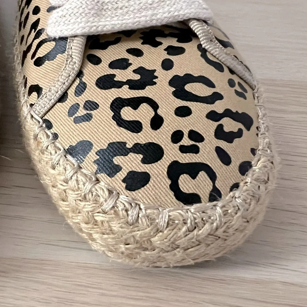EMU Australia Agonis Cuban Sand Leopard Print Espadrille Lace Up Sneaker Shoes